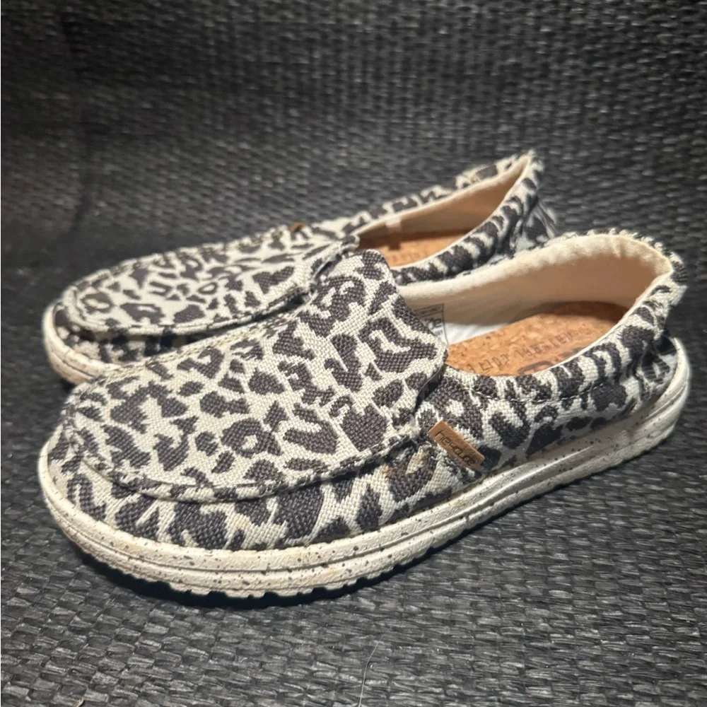 Hey Dude Leopard Print Slip-On Shoes